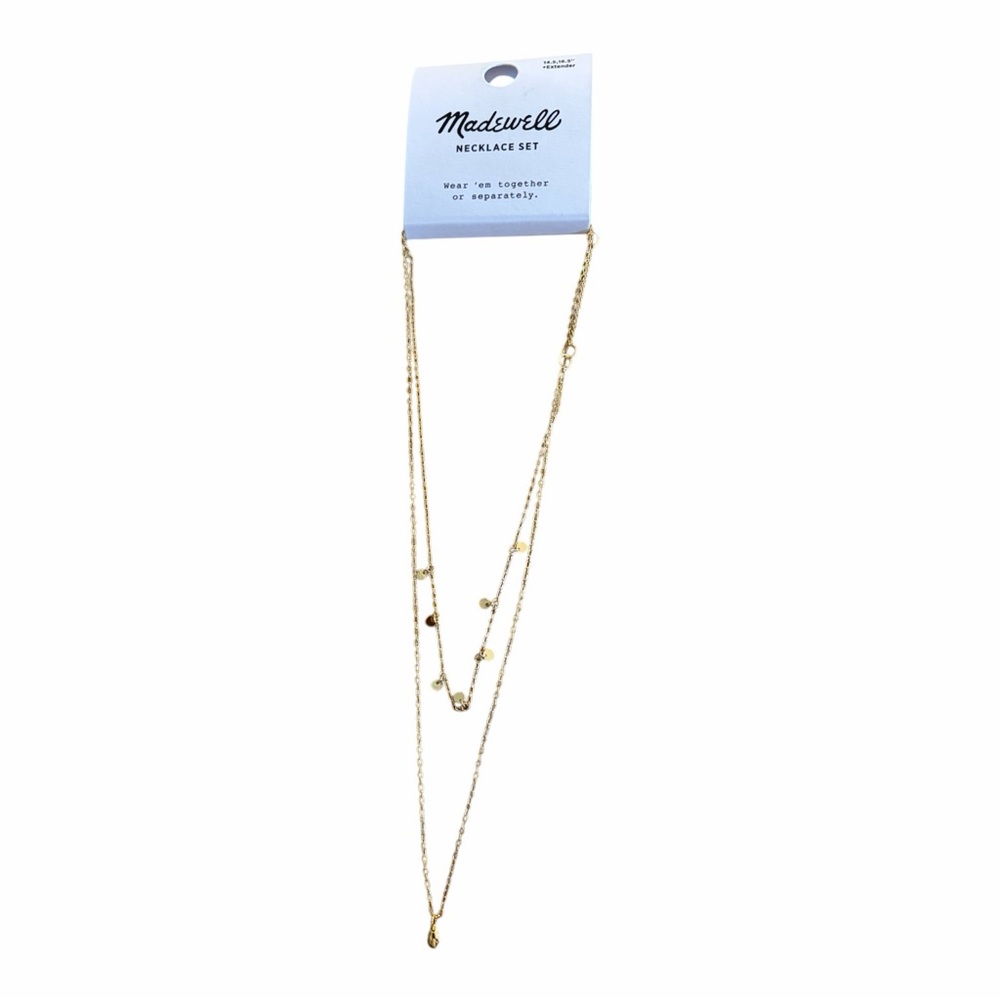 Madewell NWT Two-Pack Station &‎ Pendant Necklace Set - Picture 3 of 4